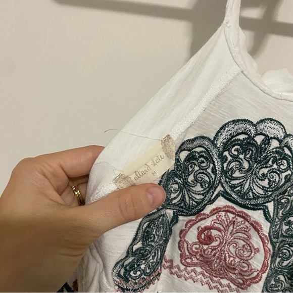 Altar’d State White Embroidered Halter Crop medium - Picture 6 of 6